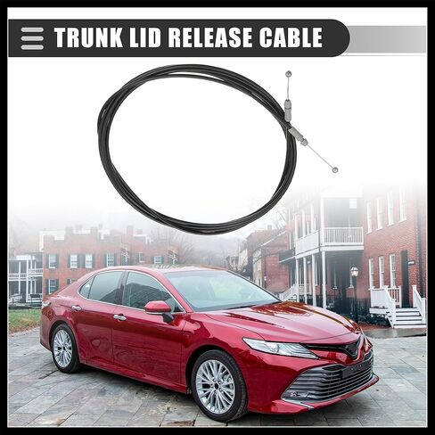 Trunk Lid Release Cable, for Toyota Camry 2007-2011, Trunk Lock Latch Release Cable, Deck Lid Release Cable Control Cable, Plastic Metal, No.6460706070, Black Durable Material in Kuwait