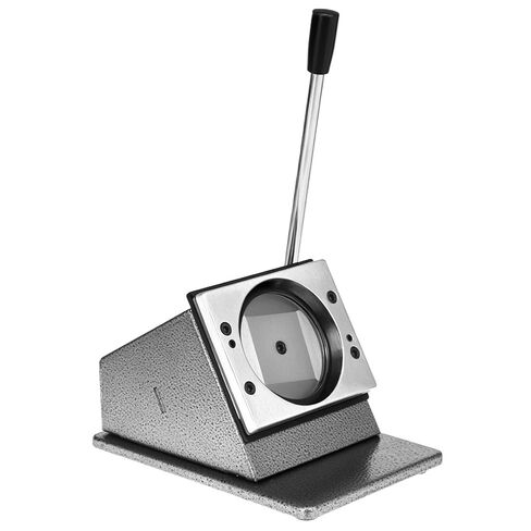 QWORK 3" 75mm Button Paper Cutter, Graphic Punch Die Cutter, Heavy-Duty Metal Badge Cutting Machine Stamp Card Button Maker in Saudi Arabia