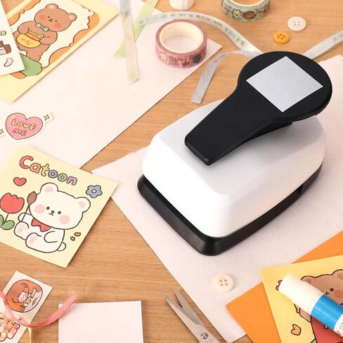 Square Hole Punch, Paper Punches for Crafting 1.77in Square Paper Punch Shape Puncher Craft Punches for Paper Crafts Scrapbooking DIY Projects Arts Card Making Supplies Cutting Tools in Saudi Arabia