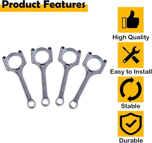 23510-2E101 4pcs Engine Connecting Rods Compatible with Hyundai Elantra 1.8L 2012-2016 Kia Forte 1.8L 2014-2015 in Kuwait