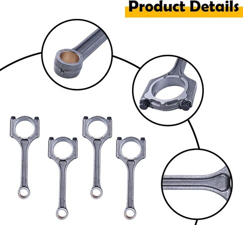 23510-2E101 4pcs Engine Connecting Rods Compatible with Hyundai Elantra 1.8L 2012-2016 Kia Forte 1.8L 2014-2015 in Kuwait