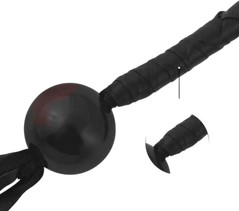 36" Long 1/2“ Diameter Black Motorcycle | Get Back Whip with Ball 8 Biker Whips Handlebar Accessories for Motorbike | Made of Real Leather in Saudi Arabia
