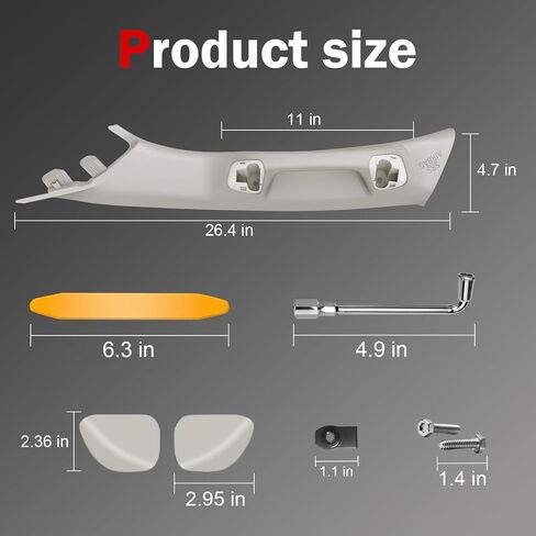 Driver Side A-Pillar Grab Handle Compatible with for 2016-2023 Toyota Tacoma 3rd Gen,OEM-Style Texture Grab Handle fortoyota Tacoma Accessories,No Creaking Easy Install (Gray) in Saudi Arabia