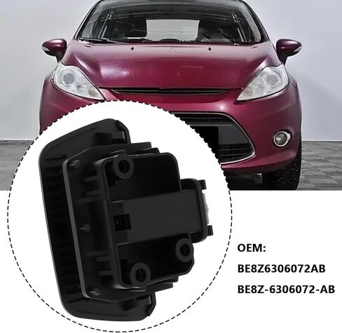 غطاء صندوق قفازات السيارة بمقبض قفل بمزلاج BE8Z6306072AB BE8Z-6306072-AB متوافق مع Ford Fiesta 2011-2017 أسود in Kuwait