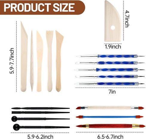 60 PCS Clay Tools Kit Pottery Sculpting Tools Set for Sculpting Modeling Trimming Molding Shaping, Polymer Clay Tools Kit for Adults Students Beginners Pros in Saudi Arabia
