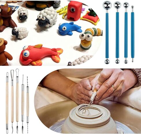 60 PCS Clay Tools Kit Pottery Sculpting Tools Set for Sculpting Modeling Trimming Molding Shaping, Polymer Clay Tools Kit for Adults Students Beginners Pros in Saudi Arabia