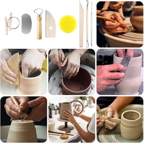 60 PCS Clay Tools Kit Pottery Sculpting Tools Set for Sculpting Modeling Trimming Molding Shaping, Polymer Clay Tools Kit for Adults Students Beginners Pros in Saudi Arabia