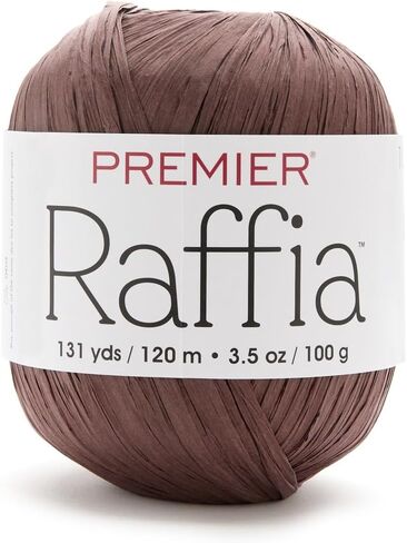 Premier Yarns Raffia, Cellulose Rayon, Bulky Weight Yarn 2166-03 Natural in Saudi Arabia