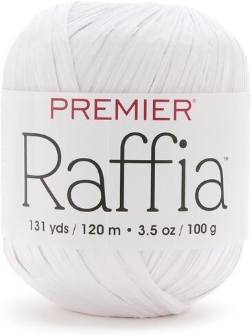 Premier Yarns Raffia, Cellulose Rayon, Bulky Weight Yarn 2166-03 Natural in Saudi Arabia