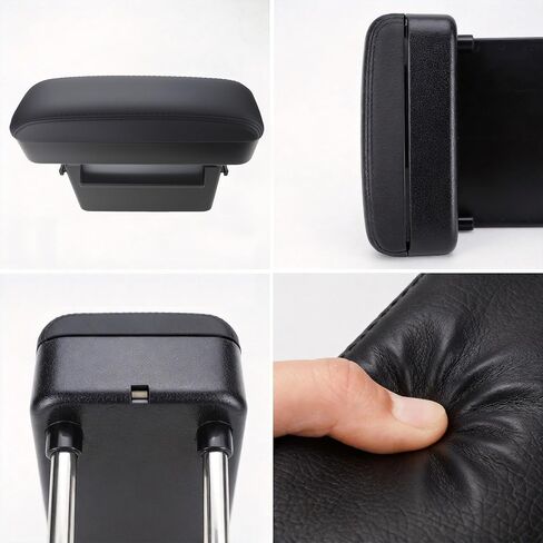 Flecto Car Armrest Storage Box, Adjustable Height Car Seat Gap Filler Organizer and Elbow Rest Support, Compatible with Most Car Models, Console Extension for Driver Fatigue Relief, Black in Saudi Arabia