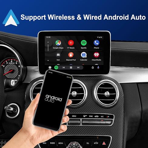 LEXXSON Wireless Carplay Android Auto Adapter for Mercedes Benz A/B/C/E/CLA/GLK/ML/SLD 2012-2015 with NTG 4.5 System, Carplay Retrofit Kit Decoder for Mercedes Benz with 2.4G, 5.8G WIFI, BT and GPS in Saudi Arabia