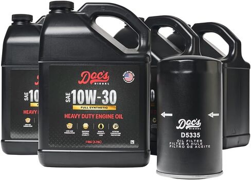 Doc's Diesel 5.9L and 6.7L Cummins Oil Change Kit for RAM 2500, 3500, 4500, 5500 1989-2024, 15W-40 Full Synthetic Engine Oil | 3-Gallon in Saudi Arabia
