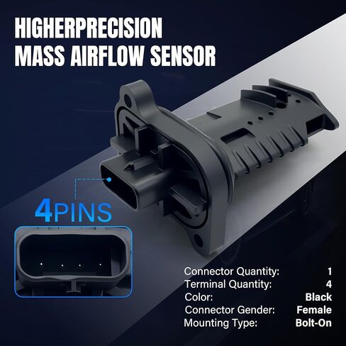 13627602038 Mass Air Flow MAF Sensor Compatible with BMW 2.0L L4 228i, 320i, 328i, 428i, 528i, M3, M4, M5, M6, X1, X3, X4, X5, Z4, i8 Mini Cooper Base Replaces 0280218266 in Saudi Arabia