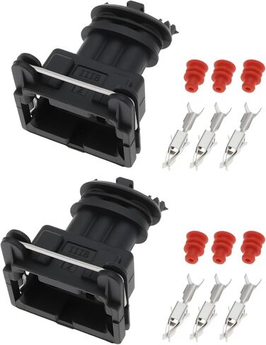 2X 3-Pin تدفق الهواء متر موصل الأسلاك قابس كوابل مجمعة متوافق مع BMW E46 E39 E38 E36 in Kuwait