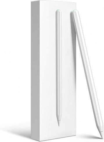 قلم iPad الجيل الثاني المغناطيسي اللاسلكي للشحن السريع، مثل قلم Apple الجيل الثاني، قلم ستايلس يعمل لجهاز iPad Pro 11in 1/2/3/4، iPad Pro 12.9in 3/4/5/6، iPad Air 4/5، iPad mini 6، أبيض in Saudi Arabia