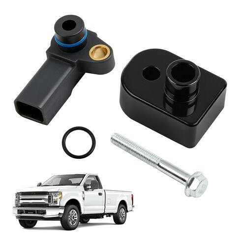 MAP Manifold Absolute Pressure Sensor Kit Compatible with Ford F-250 F-350 Super Duty 6.7L Diesel 2011-2019 Replace BC3Z-9F479-A BC3Z-9F479-B BC3Z9F479B CX2372, with Black Spacer & Screw in Saudi Arabia