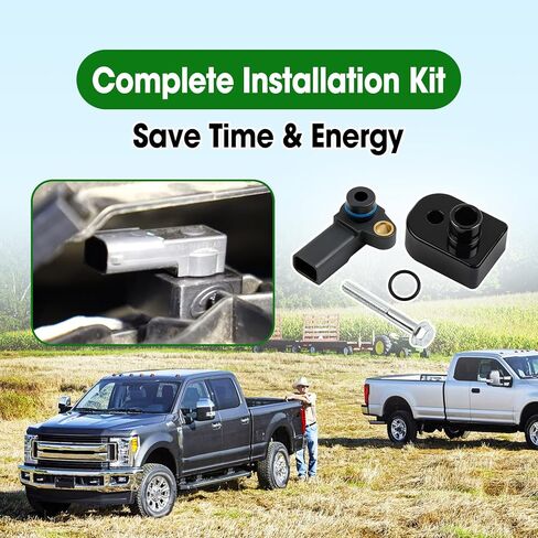 MAP Manifold Absolute Pressure Sensor Kit Compatible with Ford F-250 F-350 Super Duty 6.7L Diesel 2011-2019 Replace BC3Z-9F479-A BC3Z-9F479-B BC3Z9F479B CX2372, with Black Spacer & Screw in Saudi Arabia