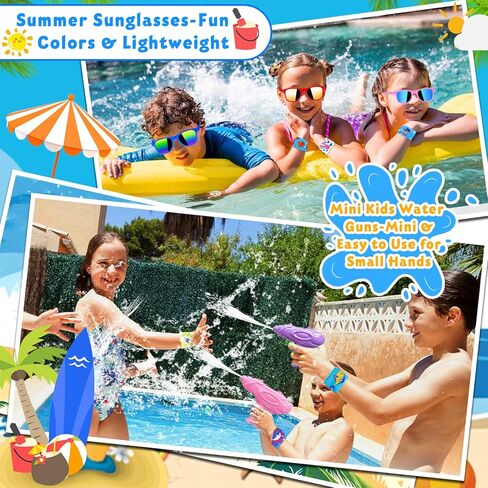 Pool Party Favors Summer Party Favors for Kids, Beach Toys for Kids 3-8 8-12 Include Beach Balls, Sunglasses, Summer Straws, Bubble Wands Pool Party Supplies in Saudi Arabia