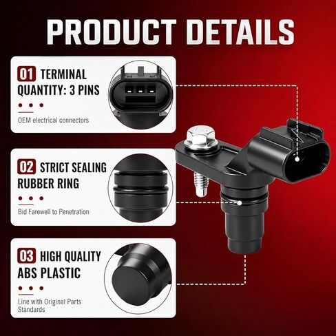 Vetmor® 2-Pack Camshaft Position Sensor Compatible with Chevy Equinox Malibu HHR Cobalt GMC Terrain Buick Regal Lacrosse Verano Pontiac G5 G6 Solstice Saturn Ion Sky Vue OE: 12577245, 2131690, 917-720 in Saudi Arabia
