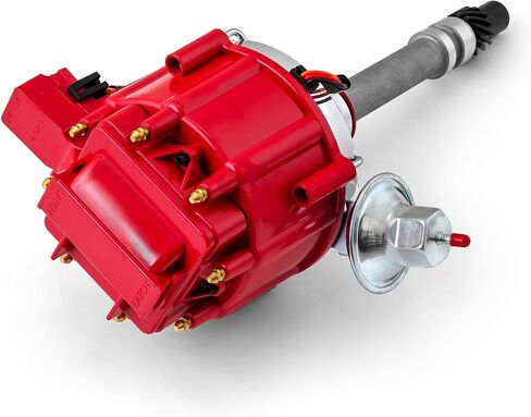 Speedmaster PCE376.1036 متوافق مع Chevy SBC 350 BBC 454 6000 Series 65K Coil HEI Distributor w/Tach Drive [أحمر] in Kuwait