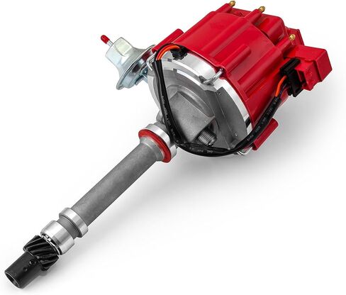 Speedmaster PCE376.1036 متوافق مع Chevy SBC 350 BBC 454 6000 Series 65K Coil HEI Distributor w/Tach Drive [أحمر] in Kuwait