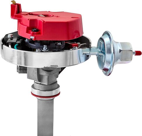 Speedmaster PCE376.1036 متوافق مع Chevy SBC 350 BBC 454 6000 Series 65K Coil HEI Distributor w/Tach Drive [أحمر] in Kuwait