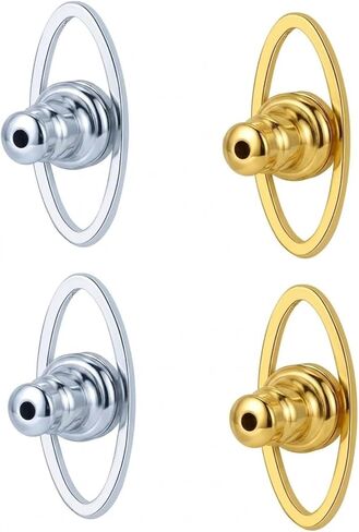 Earring Backs for Droopy Ears, DCRSLB 4PC Earring Lifter Backs for Heavy Earring Locking Earring Support Backs for Studs Large Secure Backings Replacements Lobe Lifter,Mixed Color in Saudi Arabia