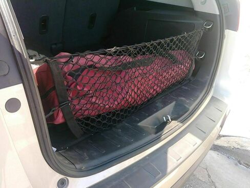 Rear Trunk Organizer Cargo Net for Chevrolet Equinox 2010-2017 – Envelope Style Cargo Net for SUV - Premium Mesh Car Trunk Organizer Vehicle Carrier Storage–Compatible with Equinox in Kuwait