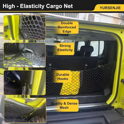 Rear Trunk Organizer Cargo Net Suitable for Suzuki Jimny 2019 2020 2021 2022 2023 2024 2025 JB64 JB74W Envelope Style Rear Trunk Mesh Cargo Storage Net Bag in Saudi Arabia