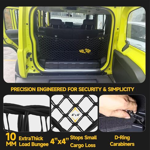 Rear Trunk Organizer Cargo Net Suitable for Suzuki Jimny 2019 2020 2021 2022 2023 2024 2025 JB64 JB74W Envelope Style Rear Trunk Mesh Cargo Storage Net Bag in Saudi Arabia