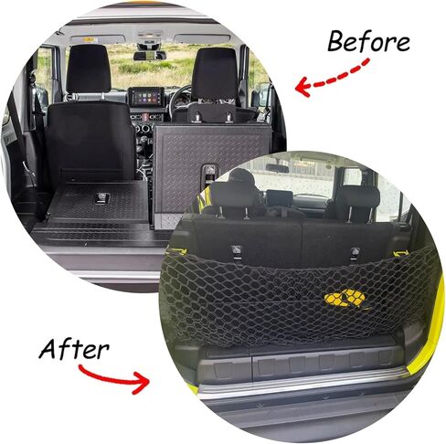 Rear Trunk Organizer Cargo Net Suitable for Suzuki Jimny 2019 2020 2021 2022 2023 2024 2025 JB64 JB74W Envelope Style Rear Trunk Mesh Cargo Storage Net Bag in Saudi Arabia