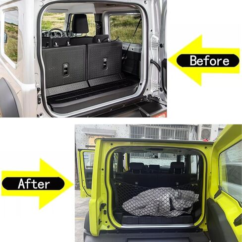 Rear Trunk Organizer Cargo Net Suitable for Suzuki Jimny 2019 2020 2021 2022 2023 2024 2025 JB64 JB74W Envelope Style Rear Trunk Mesh Cargo Storage Net Bag in Saudi Arabia