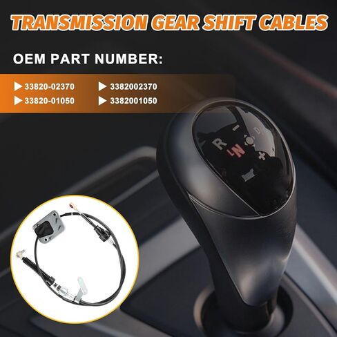 33820-02370 Transmission Shift Cable Compatible with Toyota Corolla 1.8L 2003-2008,For Toyota Matrix 1.8L 2003-2008,Auto Trans Shifter Control Lever Cable Replace 33820-01050 in Saudi Arabia