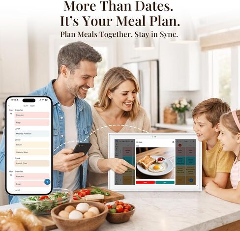 15.6" Electronic Wall Calendar & Digital Family Planner, 2K Smart Touchscreen Display with Video Call, Chore Chart & Shared Family Schedule, 4+64GB, Wall or Desk Mount, Interactive Calendar Organizer in Kuwait