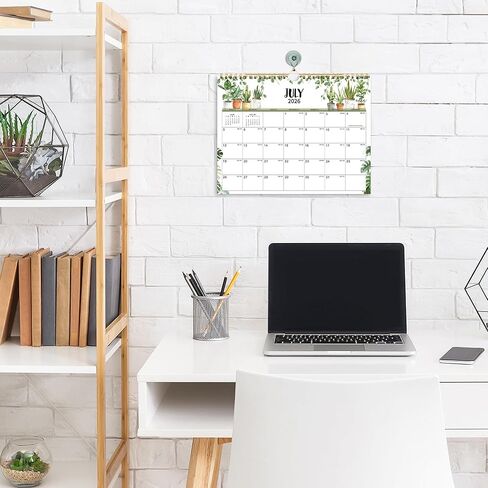 Wall Calendar 2026-2027 - Calendar 2026-2027, Jul. 2026 - Dec. 2027, 11" x 8.5", Wall Calendar 18 month with Twin-Wire Binding + Thick Paper - Plants in Kuwait