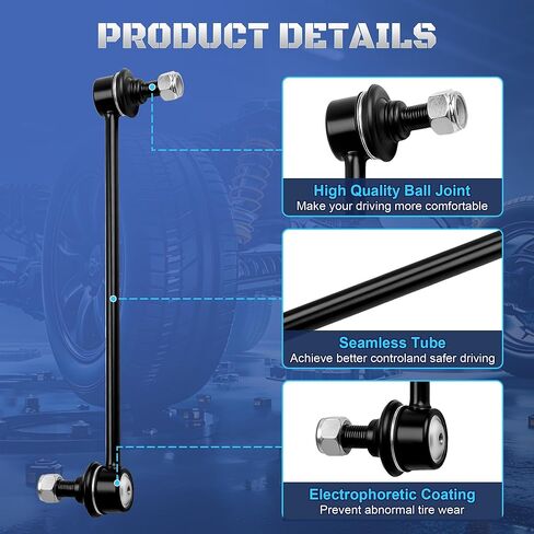وصلات نهاية قضيب التثبيت الأمامي K80230 متوافقة مع 2003-2019 Toyota Corolla Matrix Prius، 2003-2010 Pontiac Vibe، 2005 2006 2007 2008 2009 2010 Scion tC، مجموعة من 2 in Kuwait