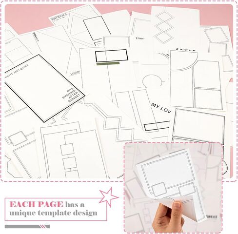 Dizdkizd Creative Art Journal Pocket-Sized Notebook with 28 Interesting Concept Templates Pages for Daily Journal, Planner, Mixed Media, 4.1in × 5.8in, Pink in Kuwait