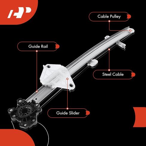 A-Premium Power Window Regulator Rear Passenger Side Compatible with Honda Pilot 2016-2022, Passport 2019-2023, Rear Right Passenger Side, Without Motor in Kuwait