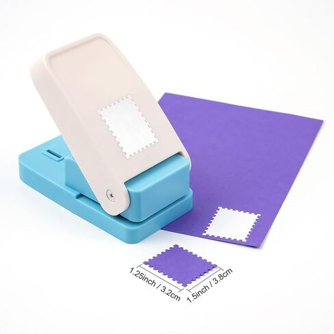 Stamp Punch, 1.5X1.25 inch Rectangle Postage Stamp Hole Punch, Stamp Punches for Paper Crafts, Stamp Shaped Hole Punch, Extra Strong Stanzer for Crafting DIY Scrapbooking Journaling Card Making in Kuwait