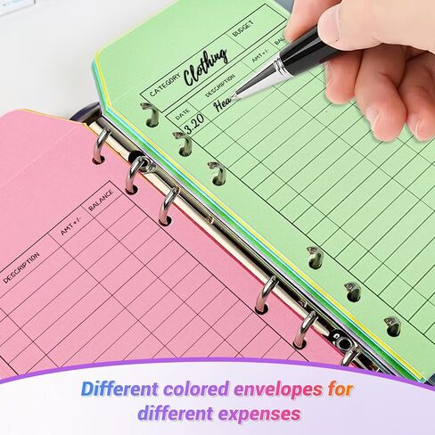 36 Pcs Cash Envelopes for Budgeting, 3.54 x 6.5 Inch Cardstock Budget Envelope System for Tracking Savings, Vertical Layout, 12 Colors in Kuwait