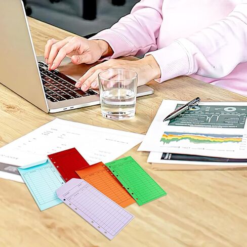 36 Pcs Cash Envelopes for Budgeting, 3.54 x 6.5 Inch Cardstock Budget Envelope System for Tracking Savings, Vertical Layout, 12 Colors in Kuwait