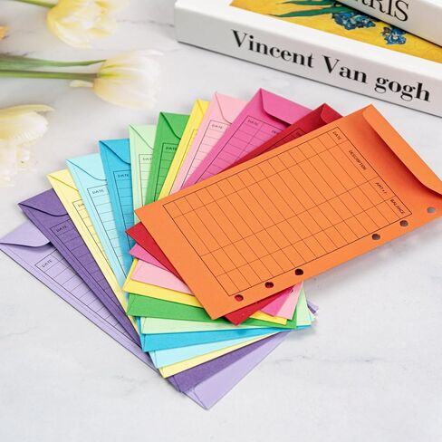 36 Pcs Cash Envelopes for Budgeting, 3.54 x 6.5 Inch Cardstock Budget Envelope System for Tracking Savings, Vertical Layout, 12 Colors in Kuwait