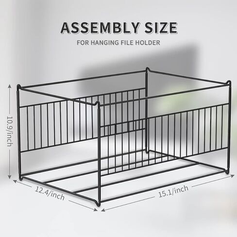 TOPCJ Hanging File Folder Frame, Heavy Duty Metal File Organizer for Letter & Legal Size, Sturdy Desktop File Holder for Cabinets, Desks/Drawers Home Office File Rack (Not Fit All Drawers) in Saudi Arabia