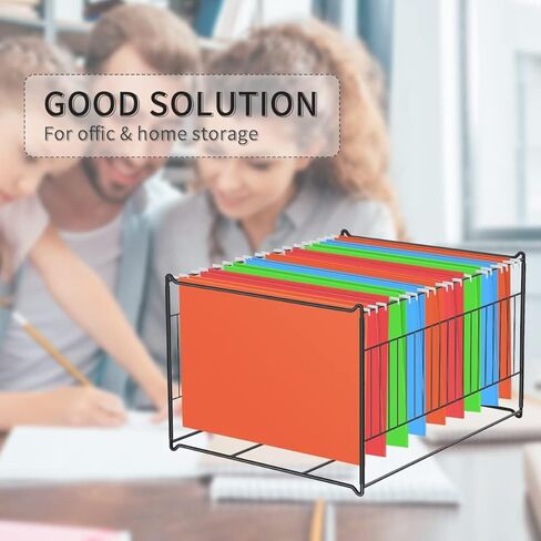 TOPCJ Hanging File Folder Frame, Heavy Duty Metal File Organizer for Letter & Legal Size, Sturdy Desktop File Holder for Cabinets, Desks/Drawers Home Office File Rack (Not Fit All Drawers) in Saudi Arabia