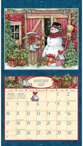 Lang Heart and Home 2027 Wall Calendar, Susan Winget Artwork, 12-Month Monthly Hanging Calendar with Brass Grommet, 13.4" x 12" Closed, 13.4" x 24" Open, January-December 2027 in Saudi Arabia