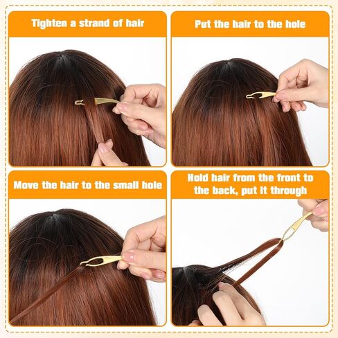 8PCS Interlocking Tool for Locs, 4 Colors Loc Crochet Needle, Portable Crochet Needle for Locs, for Dreadlocks, Hair Extensions, Securing Braids (Curved, Rhomboid) in Kuwait