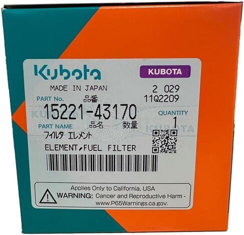 Kubota Engine of America Genuine OEM Fuel Filter 15221-43170 in Saudi Arabia