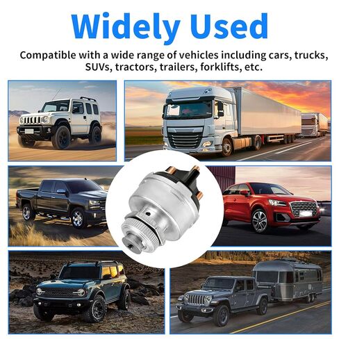 85936 Universal Ignition Switch with Key, 4-Position, Heavy Duty Metal Housing, for Cars, Trucks, Tractors, Trailers, Forklifts in Saudi Arabia