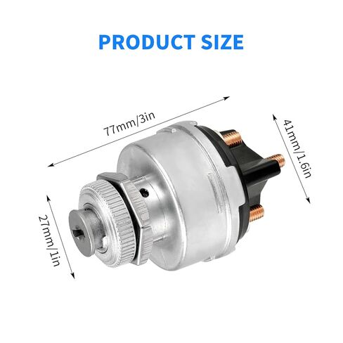 85936 Universal Ignition Switch with Key, 4-Position, Heavy Duty Metal Housing, for Cars, Trucks, Tractors, Trailers, Forklifts in Saudi Arabia