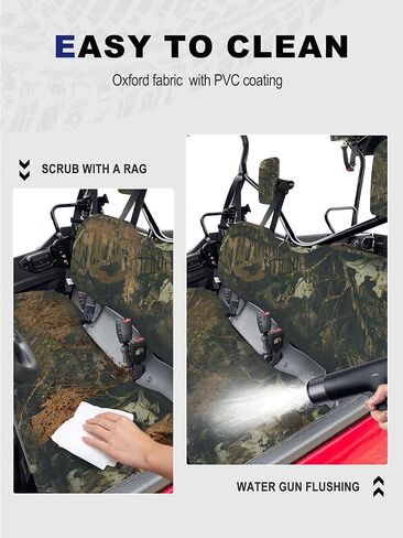 ZIDIYORUO Dog-Proof Seat Covers Compatible with 2016-2025 Pioneer 1000 1000-5(Front Seat Only), 1000-6 (Front and Rear Seat), Scratch-Resistant Waterproof Oxford Bench Protector (Camo) in Kuwait